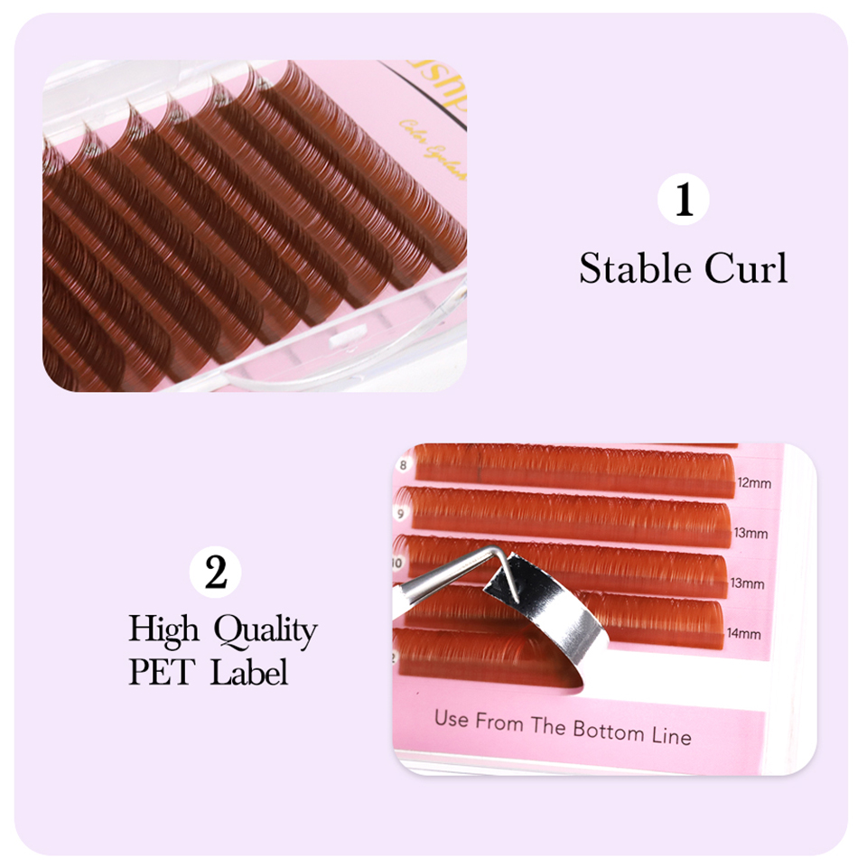 0.05 0.07 brun clair/moyen/fon - Eyelash Extension Russian avis et prix